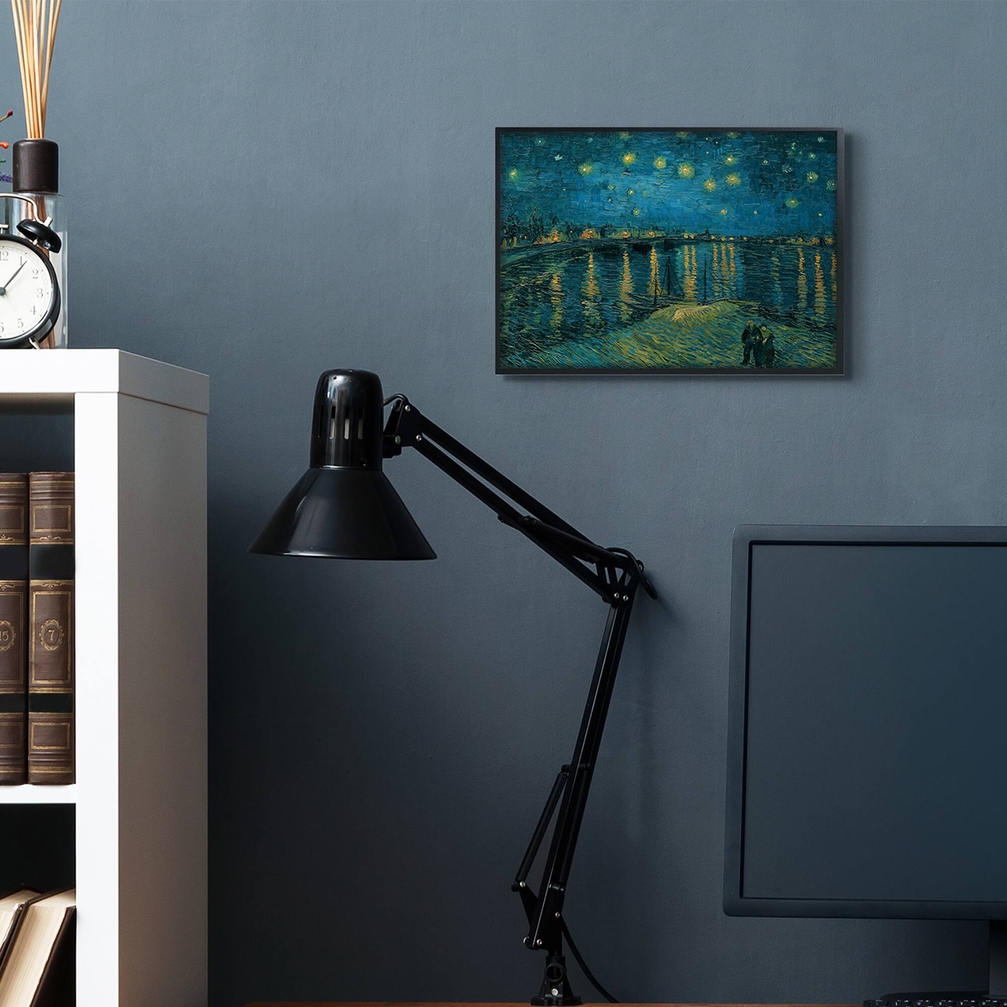 Stupell Industries Classic Starry Night Over the Rhone Van Gogh Painting in Frame Wall Art